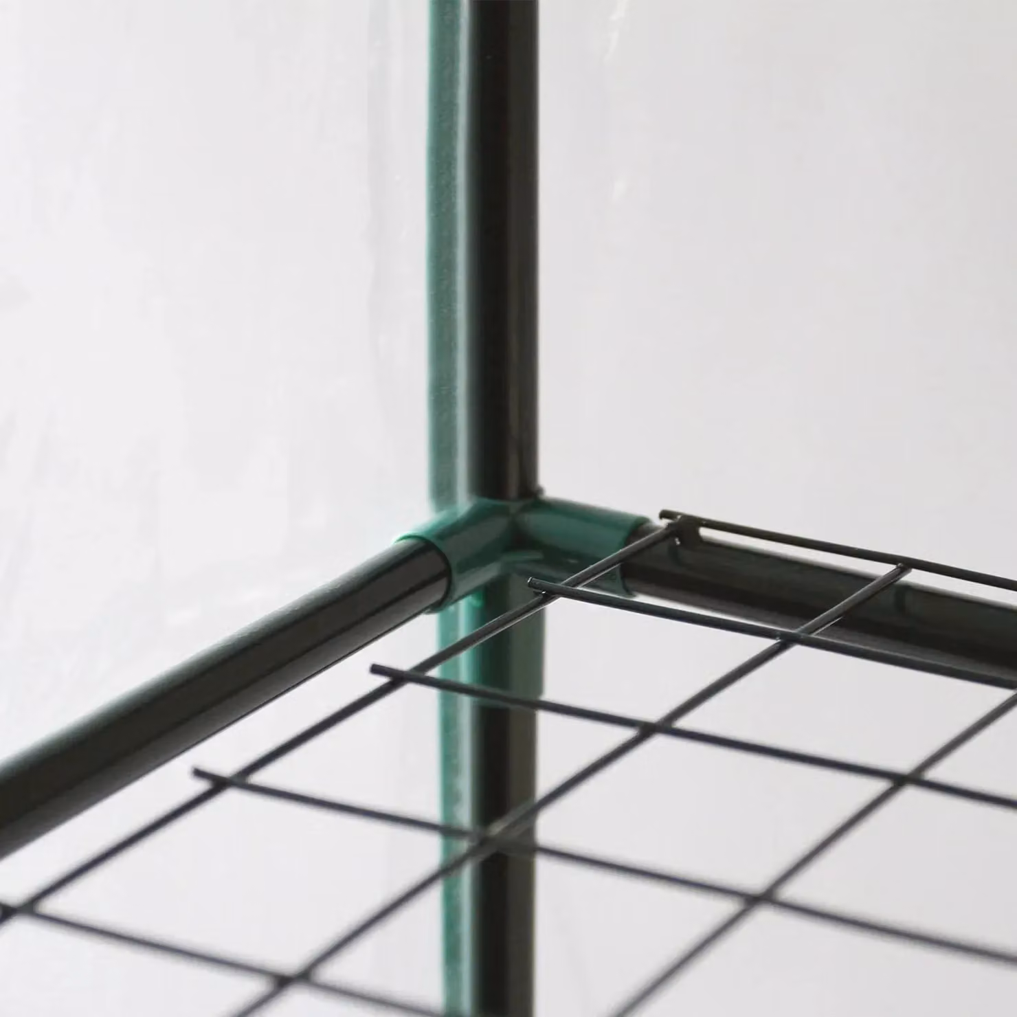 Monstershop 4 Tier Mini Greenhouse with Green PVC Plastic Cover, W/D/H: 59 x 39 x 160 cm – 4