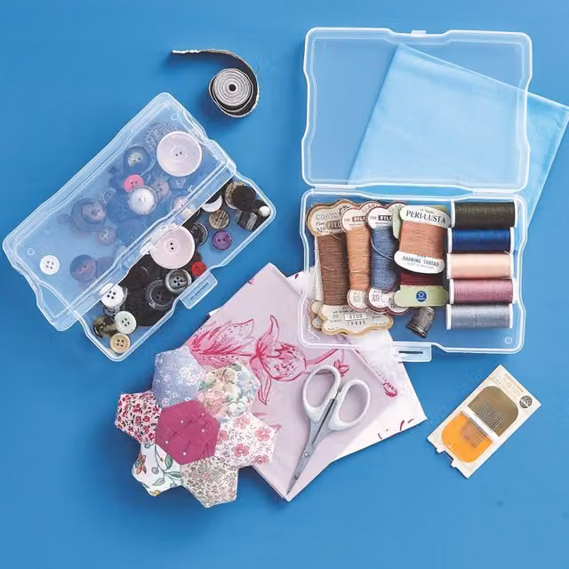 Mysmartbuy.com Transparent Plastic Photo Storage Boxes, White, W/D/H: 19.0 x 14.0 x 14.0 cm