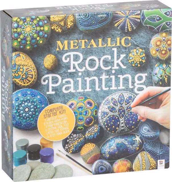 Hinkler Metallic Rock Painting Starter Kit in Multicolour