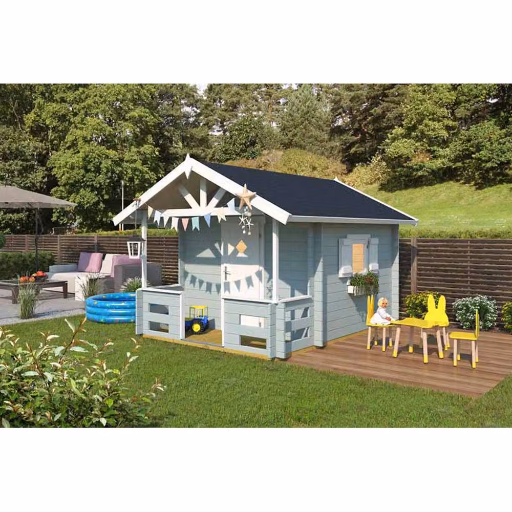 Lasita Maja Ltd Lido Log Cabin Home Office in Beige, W: 330 cm, D: 270 cm, H: 210.9 cm – 2