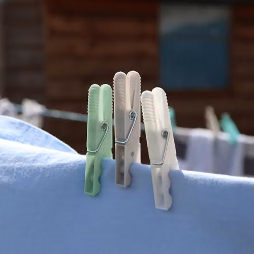 JVL 36 Pack Plastic Clothes Pegs in White, Grey and Green – 3
