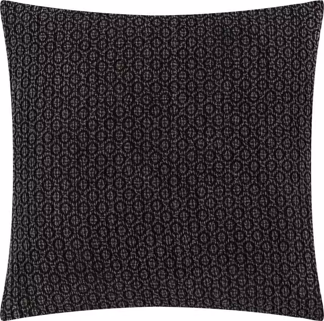 Make It A Home Tryfan Textured Cotton Square Cushion Cover in Black