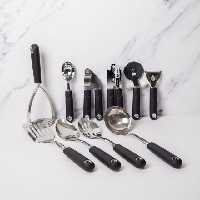 MasterClass 10-Piece Kitchen Tool Set in Blue with Stainless Steel and Nylon