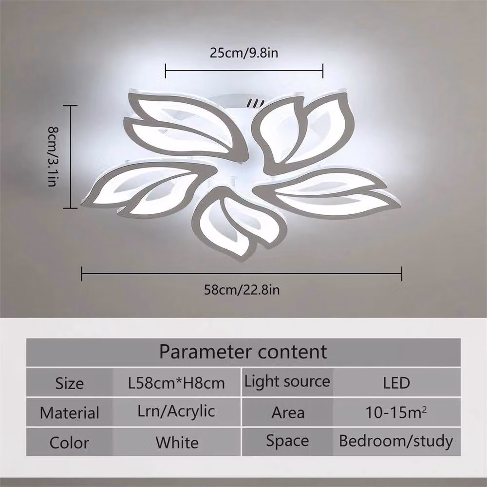 SPETLEK Modern White LED Pendant Ceiling Light with Remote Control and Dimmable Function – 2
