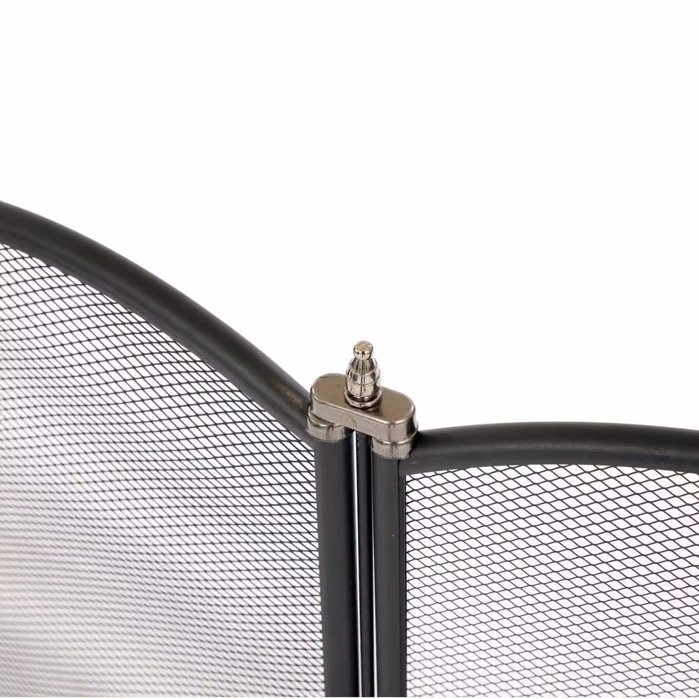 Oypla 4 Panel Fire Screen Spark Guard in Black – 2