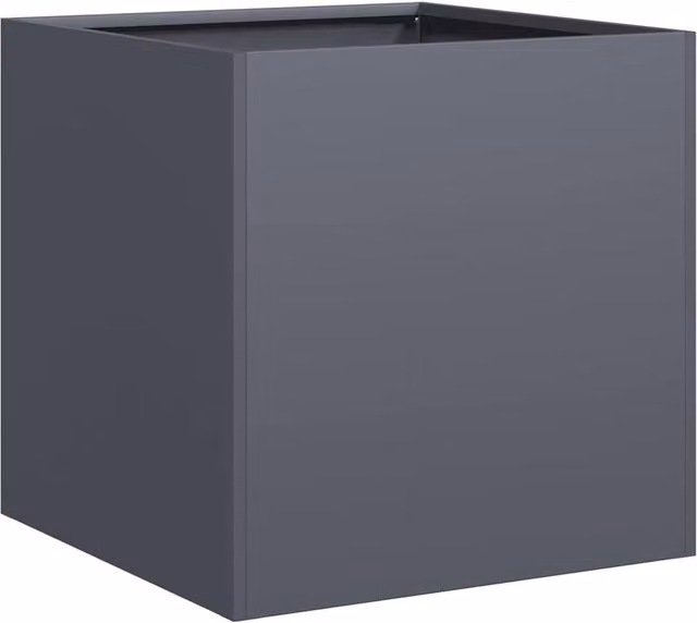 Berkfield Home Anthracite Steel Planter Tub, W/D/H: 40 x 40 x 40 cm – 1