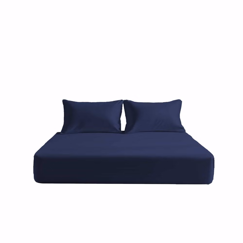 Snug City Single Microfibre Soft Touch Fitted Sheet in Navy Blue, Extra Deep 40 cm – 2