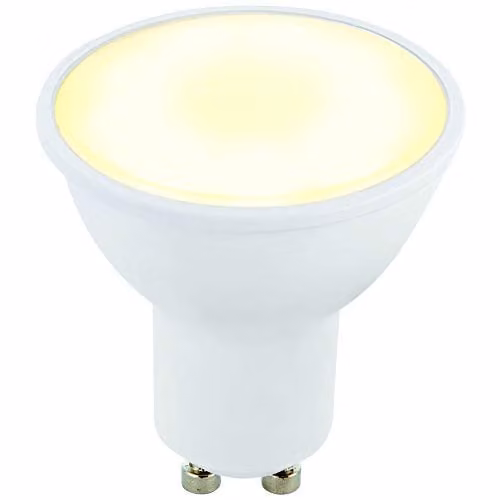 Loops 6W LED GU10 Light Bulb, Warm White 3000K, 460 Lumen, Transparent White