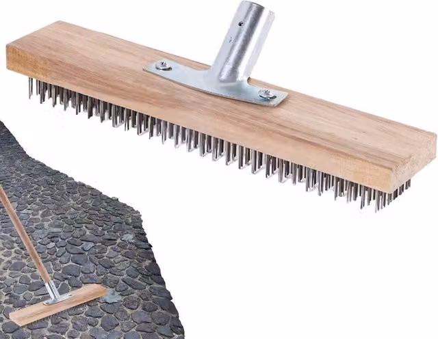 KORVIXA Brown Metal Wire Broom Brush, Length: 100 cm – 1