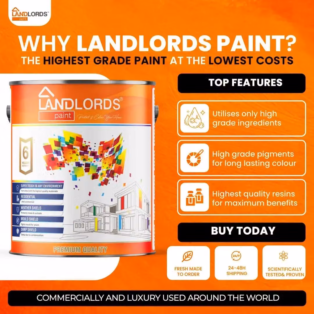 Landlords Paint Quick-Drying Weatherproof Wood Paint for Sheds and Fences, Blue, 1 l – 7
