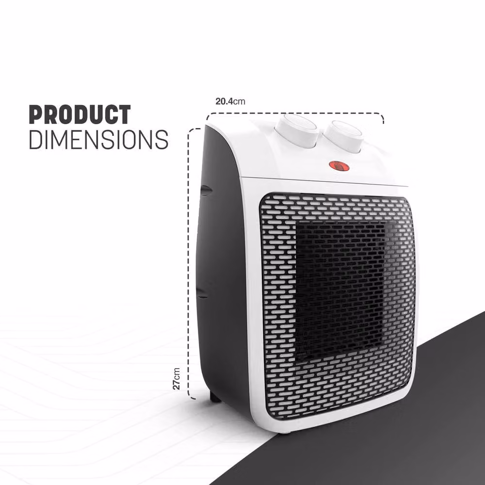 Keplin 2000W Ceramic Desk Fan Heater in White – 2