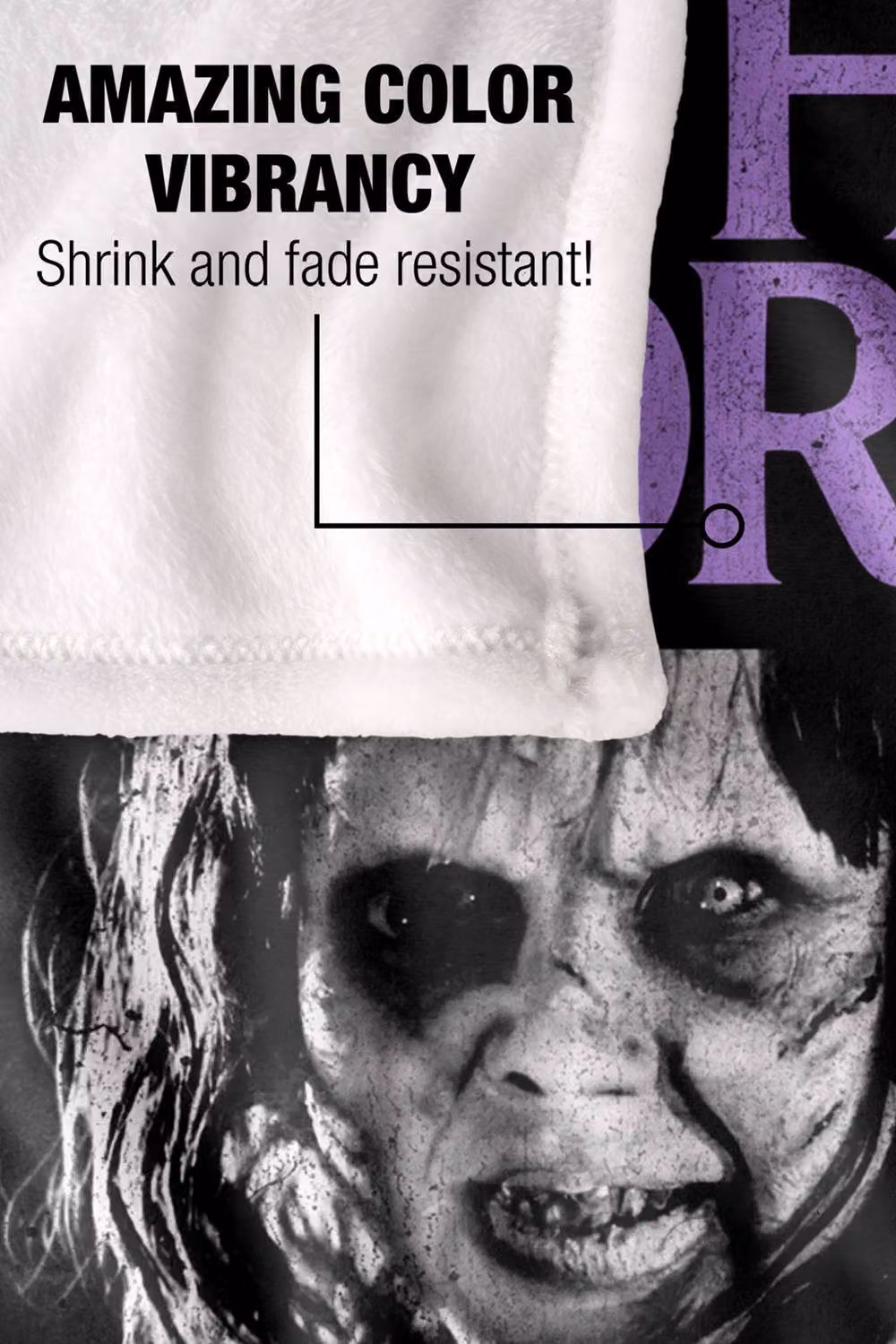 Warner Bros. The Exorcist What An Excellent Day Super Soft Silky Touch Fluffy Throw Blanket, Extra Large, Multicolour – 5
