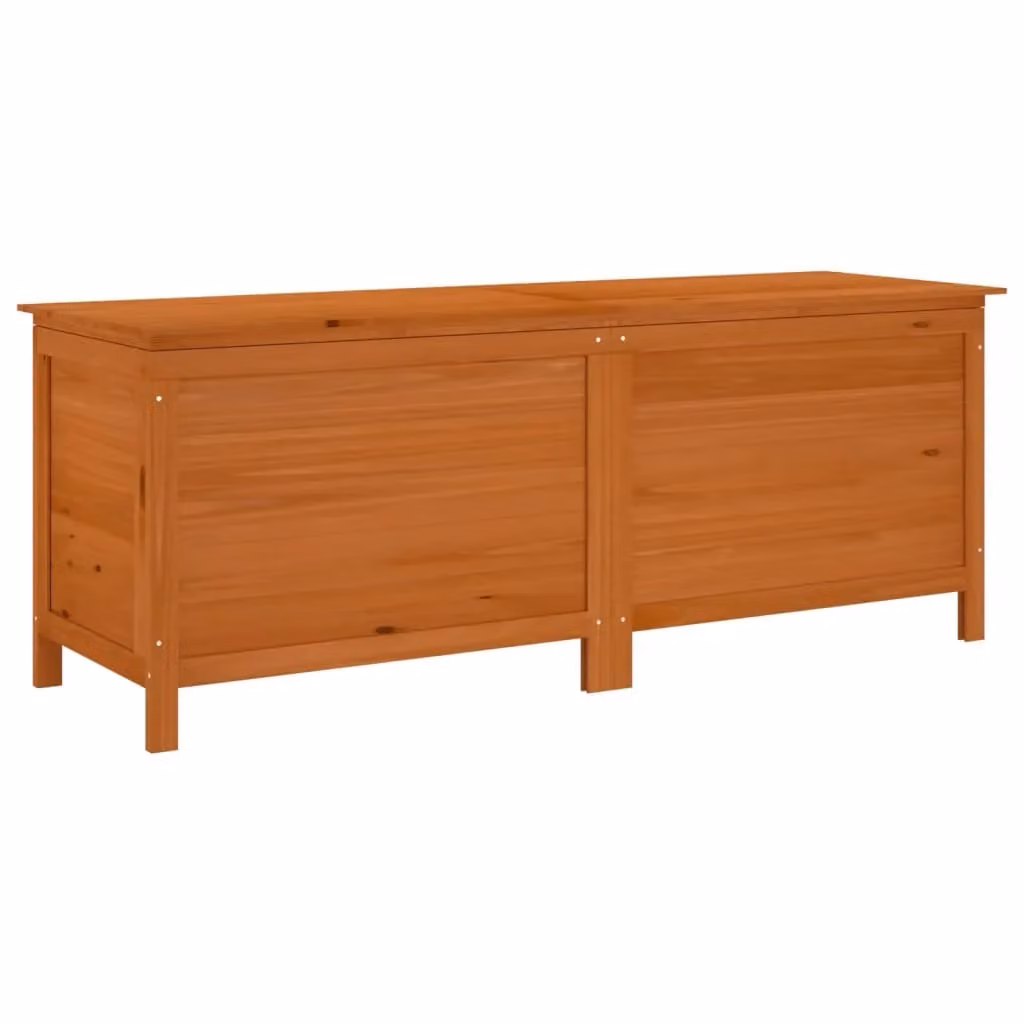 Berkfield Home Brown Solid Wood Fir Garden Storage Box W: 150 cm, D: 50 cm, H: 56.5 cm – 2