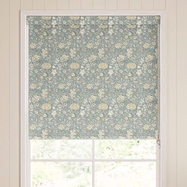 William Morris Double Bough Bluebird Translucent Made To Measure Roller Blind in Blue