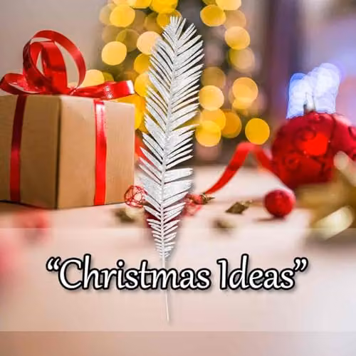 VFM e-Store Glitter Fern Christmas Decoration Ornament, White, 58cm – 3