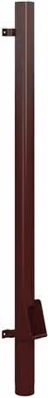 Lindab Dark Red Steel Vandal Reinforced Pipe with Leaf Trap, Diameter: 102 mm, Length: 2 m