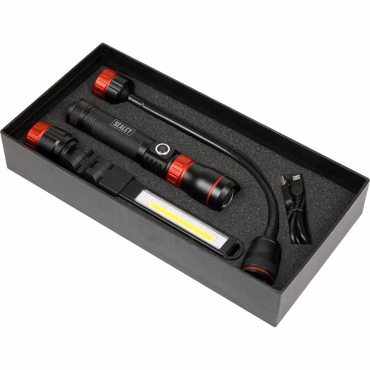 Loops Interchangeable 3-in-1 COB LED Inspection Light - Rechargeable Multicolour and Black Work Light – 4