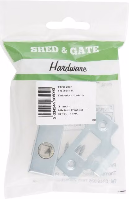Hiatt Tube Latch 3in Bolt-Through in Silver
