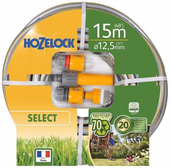 Hozelock 7215P Select Hose Starter Set, Grey, 15m, 12.5mm Diameter – 3