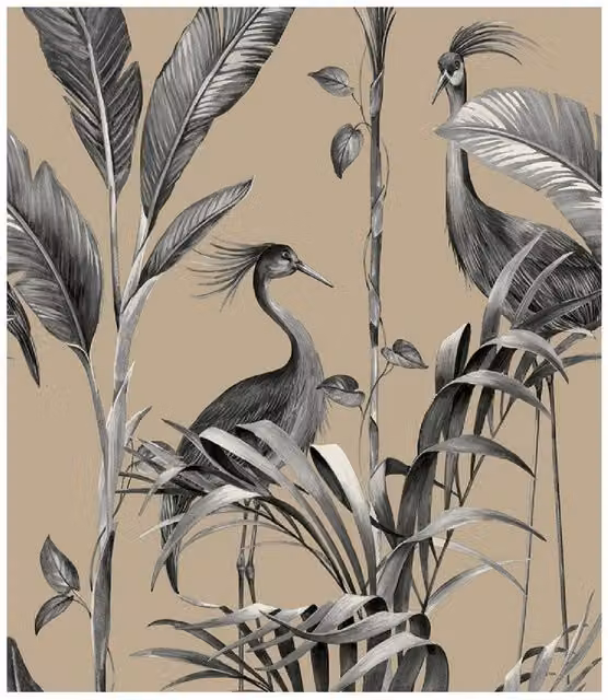 Belgravia Azzurra Gold Botanical Leaf Floral Matt Paper Wallpaper Roll