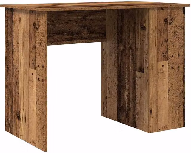 Berkfield Home Computer Desk in Brown Old Wood, W/D/H: 100 x 55 x 75 cm
