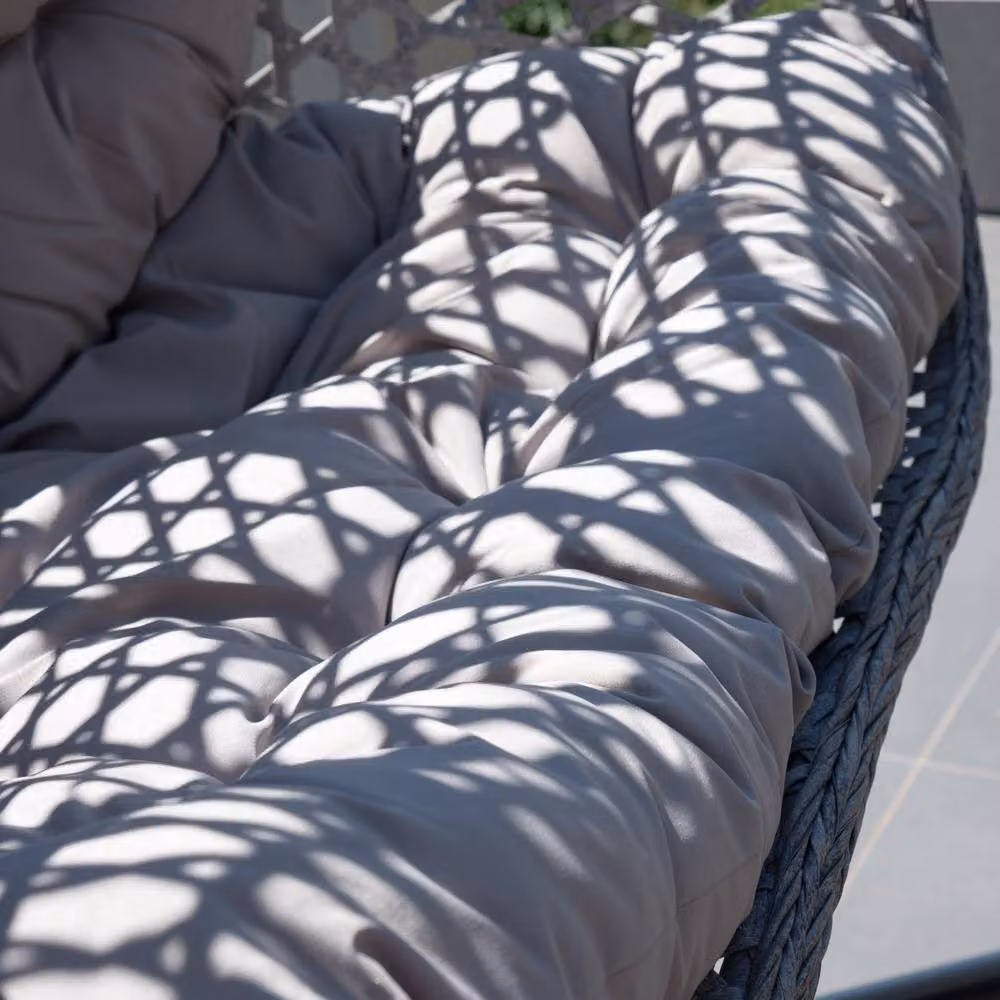 Artemis Home Alston Double Garden Hanging Egg Chair in Light Grey – 2