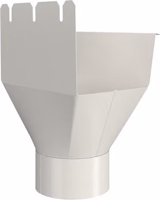 Lindab Rectangular Steel Gutter Outlet, White