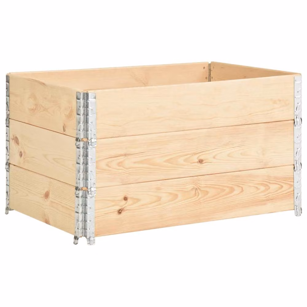 Berkfield Home Set of 3 Solid Pine Wood Raised Beds in Brown, W: 100 cm, D: 50 cm, H: 50 cm – 2
