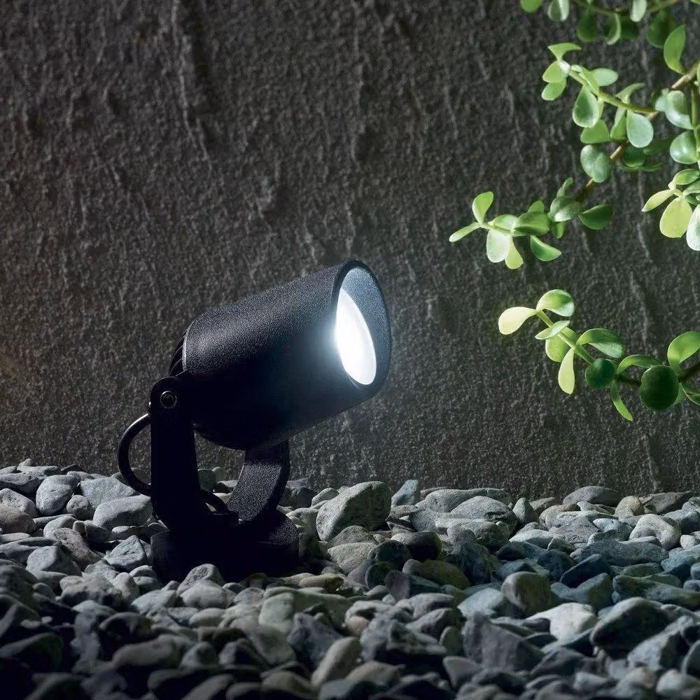 Netlighting Minitommy Adjustable Outdoor Ground Spike Spotlight in Black, IP65, GU10 – 3