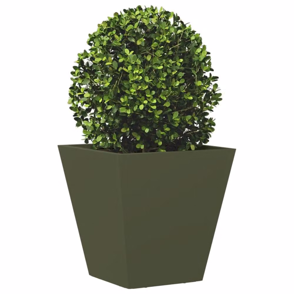 Berkfield Home Steel Garden Planter Tubs, Green, 2 Pack, W/D/H: 30 x 30 x 30 cm – 3