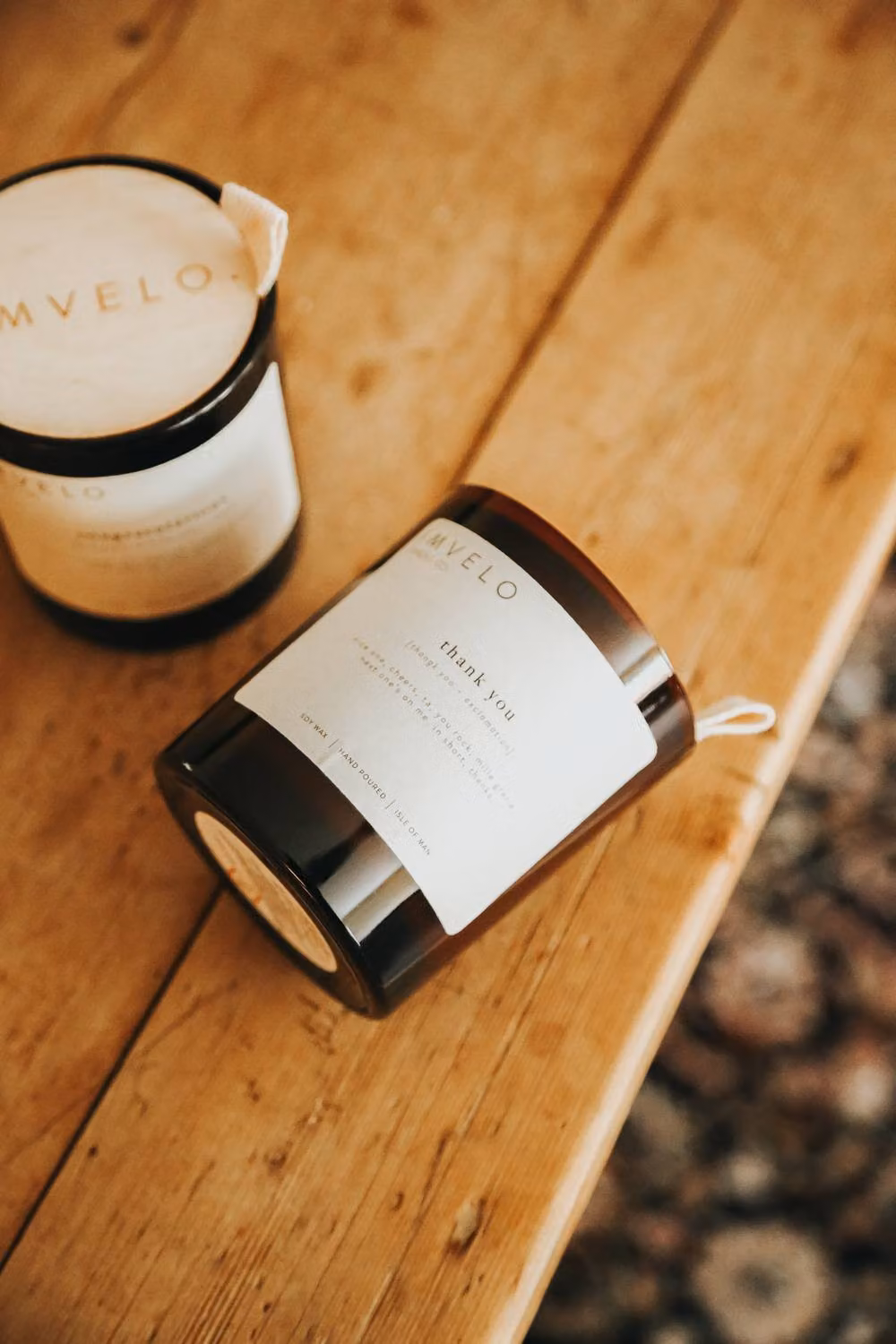 Imvelo Candle Co Definition Thank You Candle in Amber with Woodsmoke and Leather Scent – 2