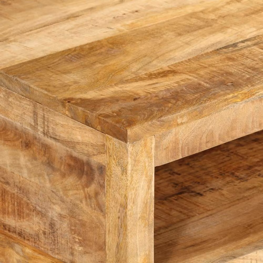 Berkfield Home Mango Wood Coffee Table in Brown, W/D/H: 80 x 55 x 30 cm – 2