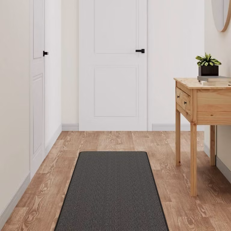 Berkfield Home Anthracite Sisal Look Round Carpet, Diameter: 100 cm