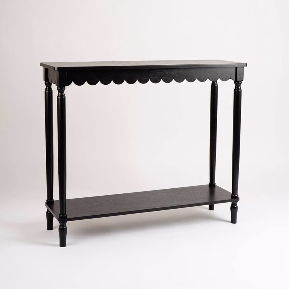Scottish Everlastings Ltd Black Modern Wood Console Table, W/D/H: 96 x 30 x 81 cm – 2