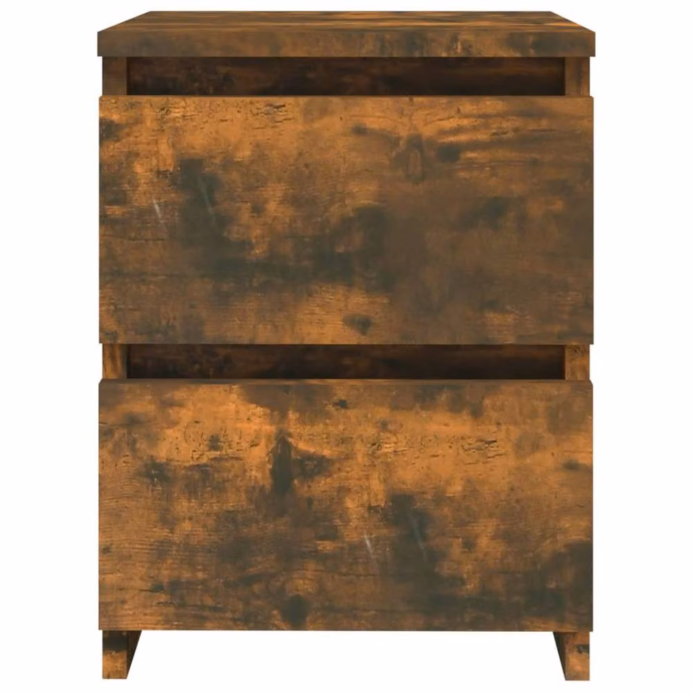 Berkfield Home Elegant Bedside Cabinets, 2 Piece Set in Smoked Oak Brown, W/D/H: 30 x 30 x 40 cm – 4