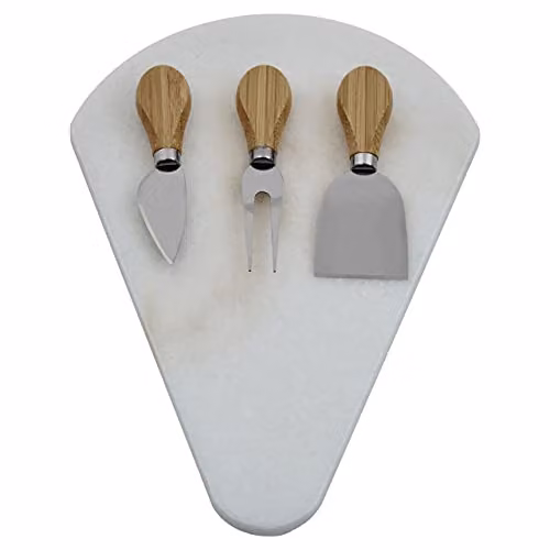 Premier Housewares White Fan Shaped Marble Cheese Board