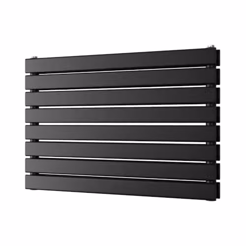 UK Radiators Typhoon Axis Black Horizontal Designer Double Panel Steel Radiator W: 80 cm, H: 54.4 cm – 2
