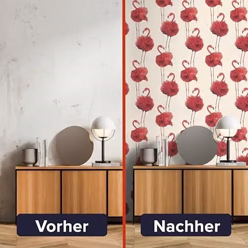 Rasch Flamazing Flamingo Self-Adhesive Non-Woven Wallpaper in Pink, Red and Purple – 6