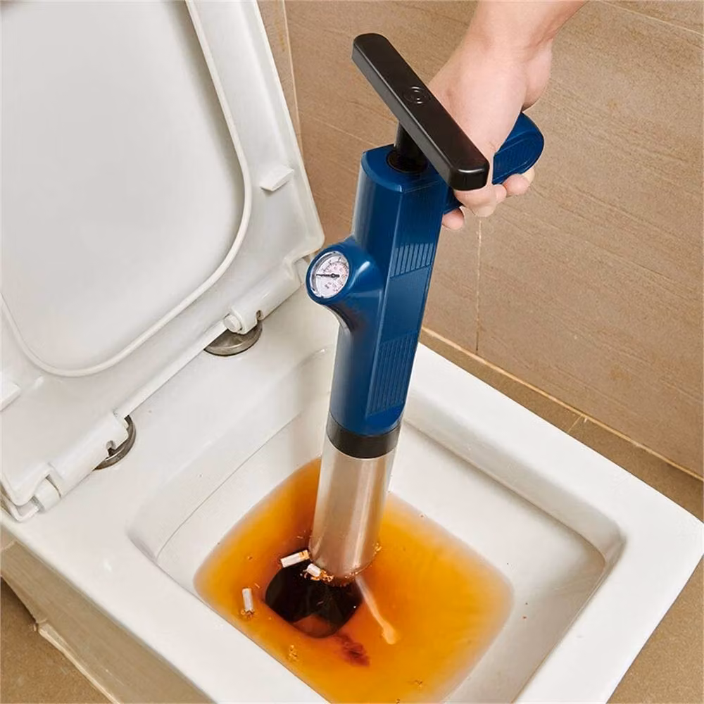 VOGREX High Pressure Air Plunger Drain Blaster Toilet Unblocker, Blue – 4