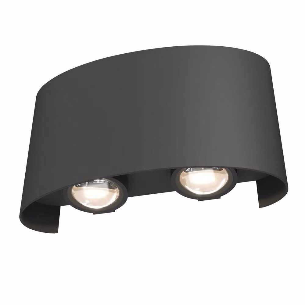 Maytoni Strato LED Outdoor Flush Wall Lamp, Grey, IP54, 3000K Warm White – 2
