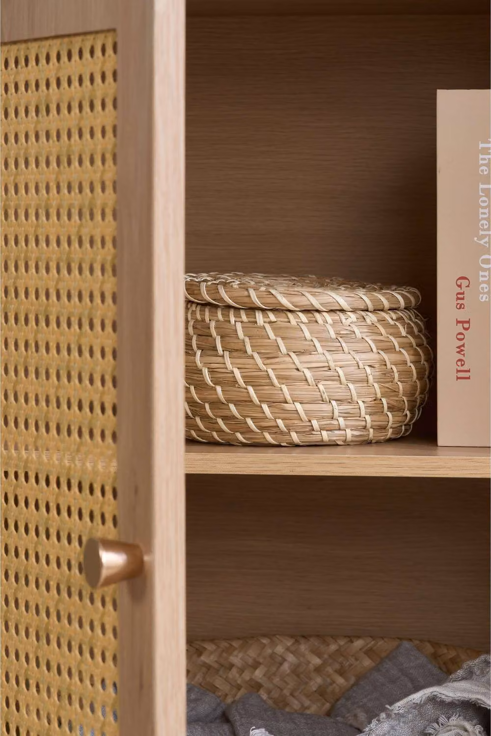 Birlea Croxley Oak and Rattan 2 Door 3 Drawer Sideboard in Brown – 3