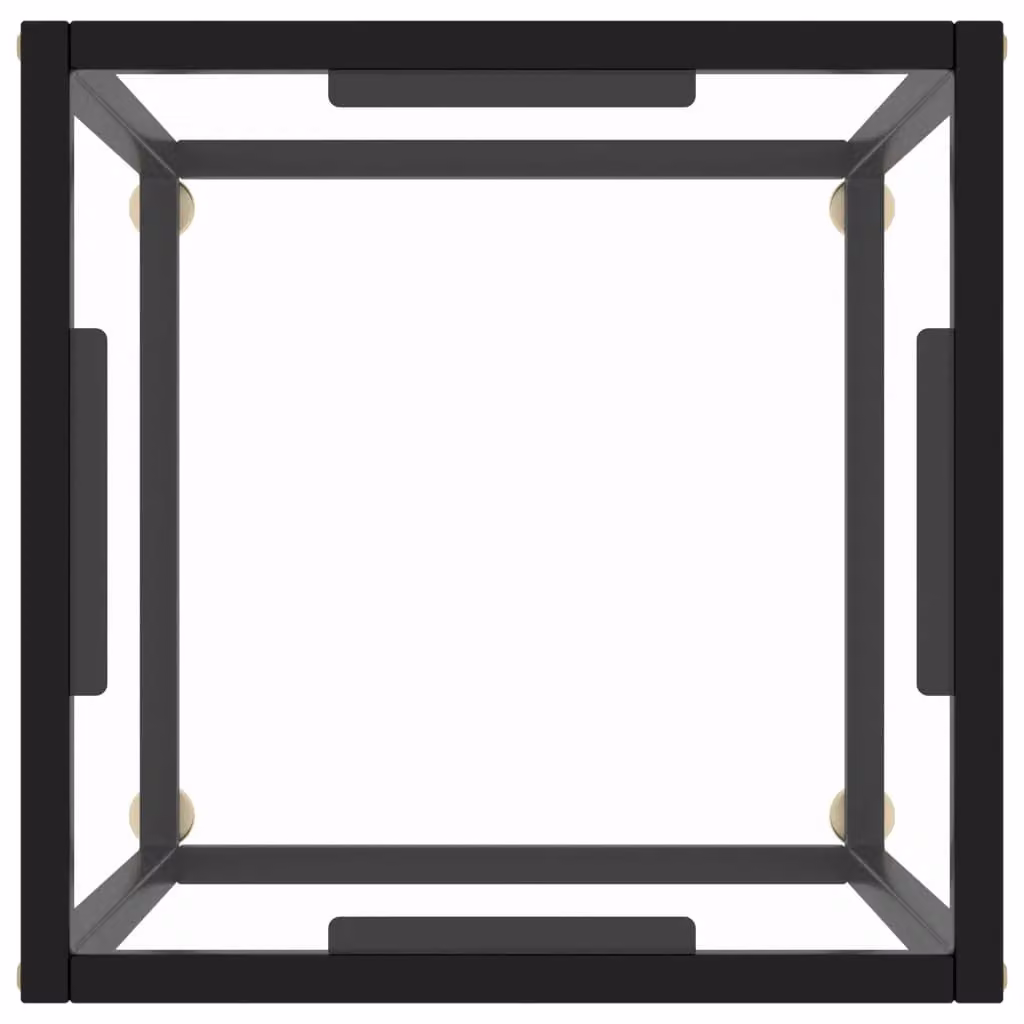 Berkfield Home Modern Black Coffee Table with Tempered Glass, W/D/H: 40 x 40 x 50 cm – 3
