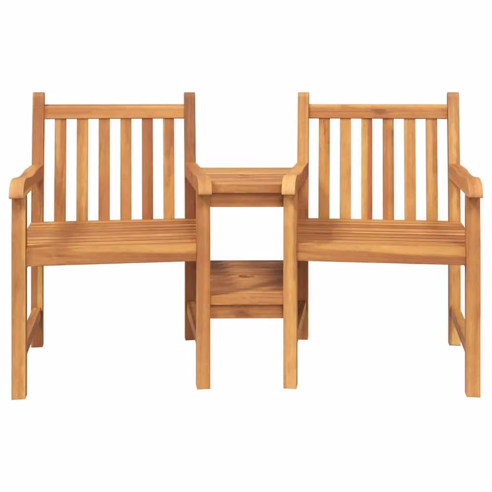Berkfield Home Geometric Outdoor Garden Chairs in Brown Solid Teak Wood with Cushion Storage – 4