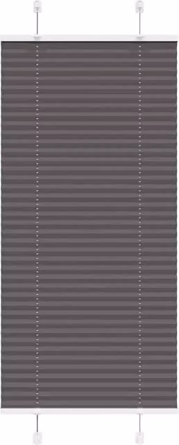 Berkfield Home Single Pleat Black Polyester Semi-Transparent Cord Blind W: 59.4 cm, H: 100 cm – 1