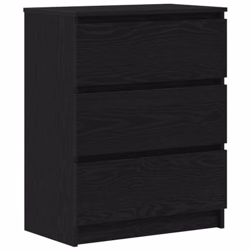 vidaXL Modern Black Oak Sideboard in MDF, W/D/H: 60 x 35 x 76 cm – 1