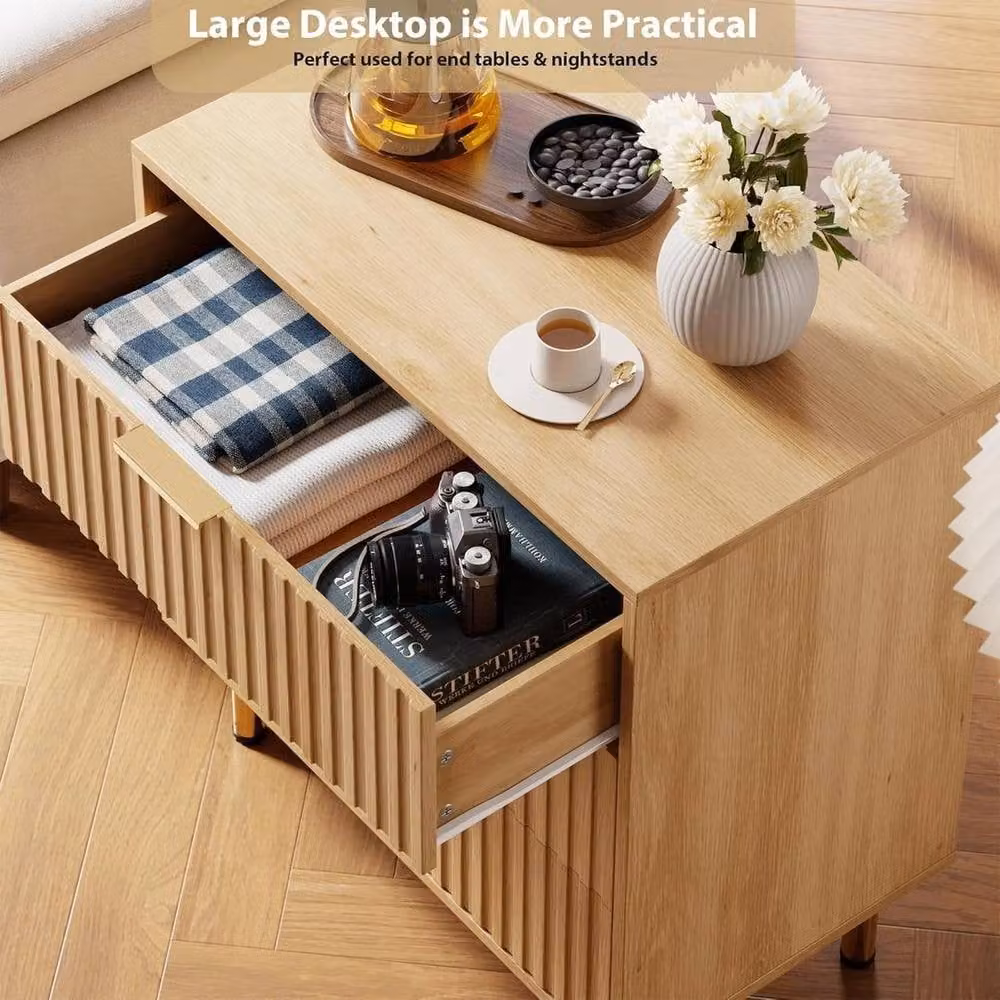KORVIXA 3 Drawer Dresser in Brown, W/D/H: 100 x 100 x 100 cm – 4