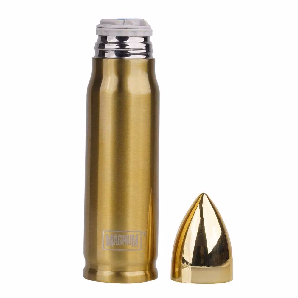 Magnum Bullet Vacuum Insulated Stainless Steel Thermal Flask, Gold, 500ml – 2