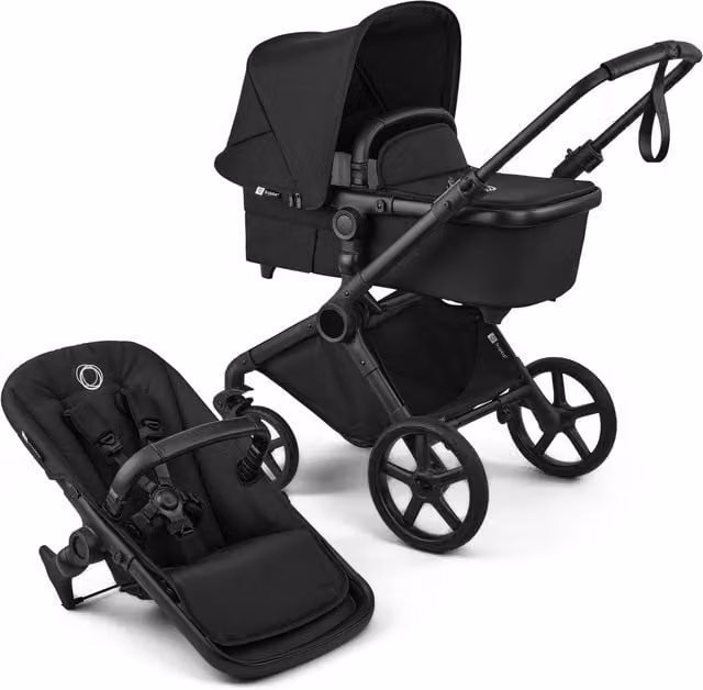 Bugaboo Cub Essential Pushchair Bundle in Heritage Black with Carrycot and Sport Seat