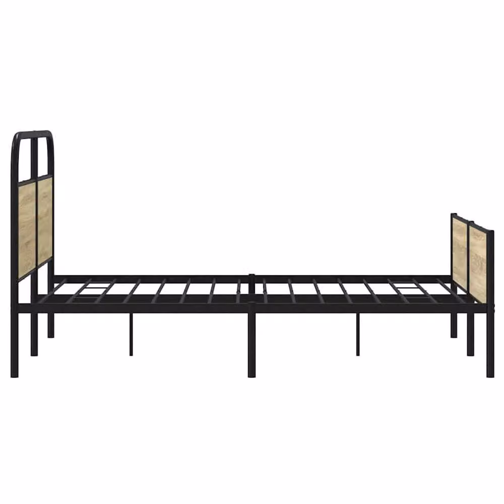 Berkfield Home Sonoma Oak Bed Frame in Brown, W/D/H: 120 x 190 cm – 3