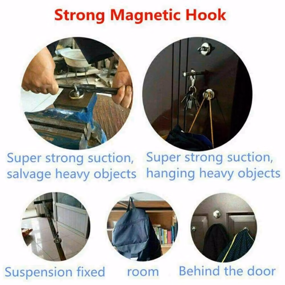 PAWNORA Extra Strong Magnet Hook in Silver Chrome – 2